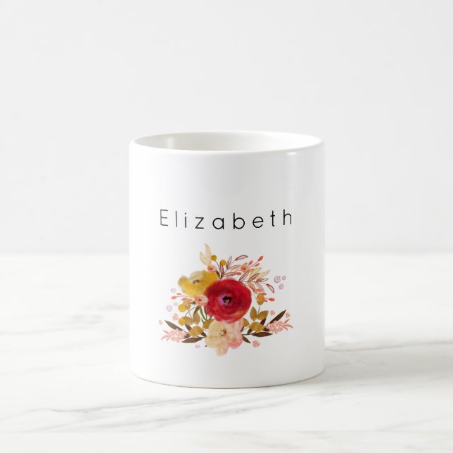 Niedliches Blumenwasser Bouquet Personalisiert Kaffeetasse (Mittel)