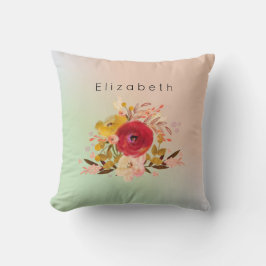 Niedliches Blumenwasser Bouquet Personalisiert Kissen