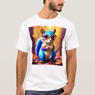 Niedliches Blur Eichhörnchen mit Brille-46506 T-Shirt