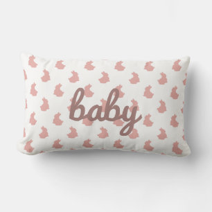 Niedliches Blush Pink Baby Kinderzimmer Lendenkissen
