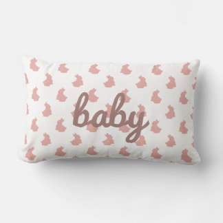 Niedliches Blush Pink Baby Kinderzimmer Lendenkissen