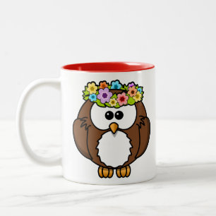 Niedliches Blütenhuhn Zweifarbige Tasse