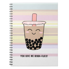 Niedliches Boba Milk Tee Pub Notebook Notizblock