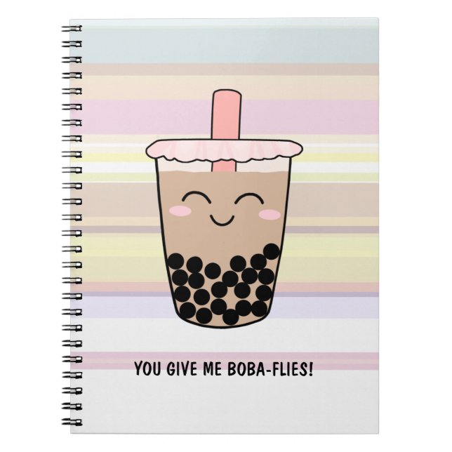 Niedliches Boba Milk Tee Pub Notebook Notizblock (Vorderseite)