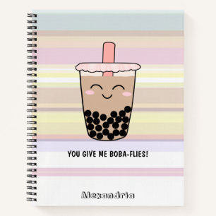 Niedliches Boba Milk Tee Pub Notebook Notizbuch