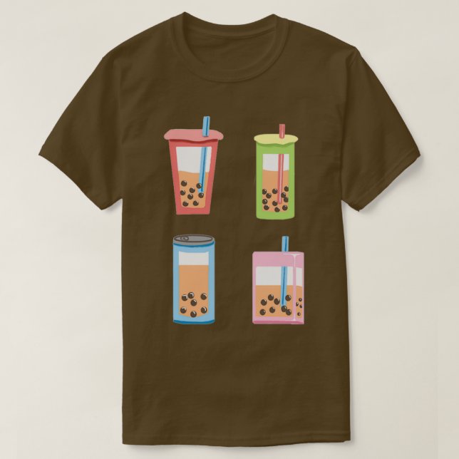 Niedliches Boba Milk Tee Set Aufkleber (Design vorne)