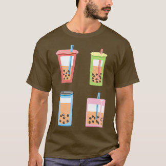 Niedliches Boba Milk Tee Set Aufkleber