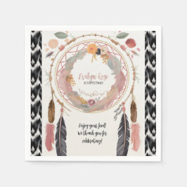 Niedliches Boho Dreamcatcher Baby Dusche Party Serviette