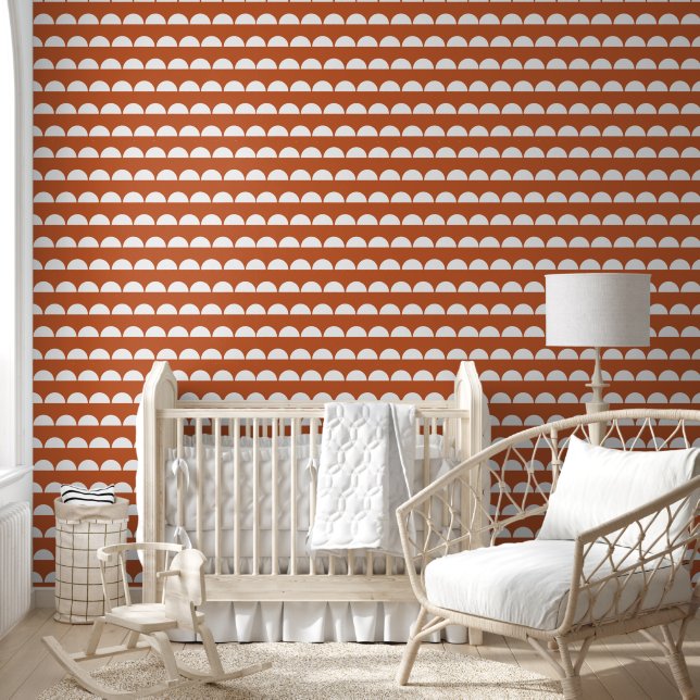 Niedliches Boho Halbmond Muster Kinderzimmer Kinde Tapete (Kinder)