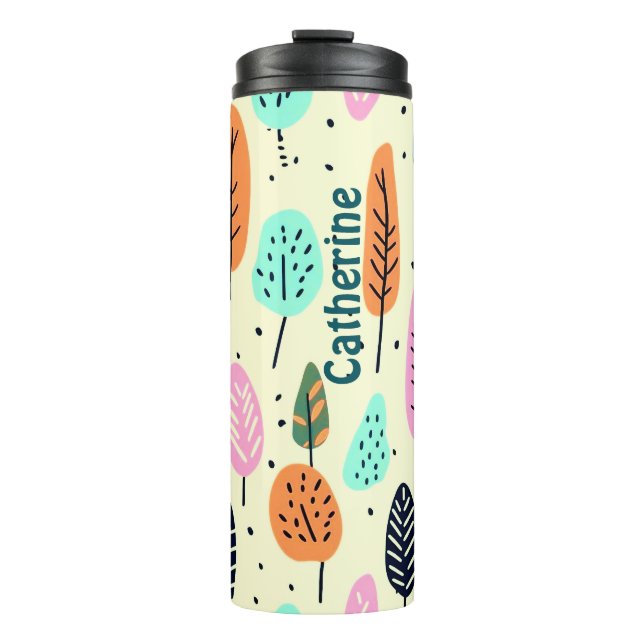 NIEDLICHES BOHO-PATTERN-DESIGN THERMOSBECHER (Vorderseite)