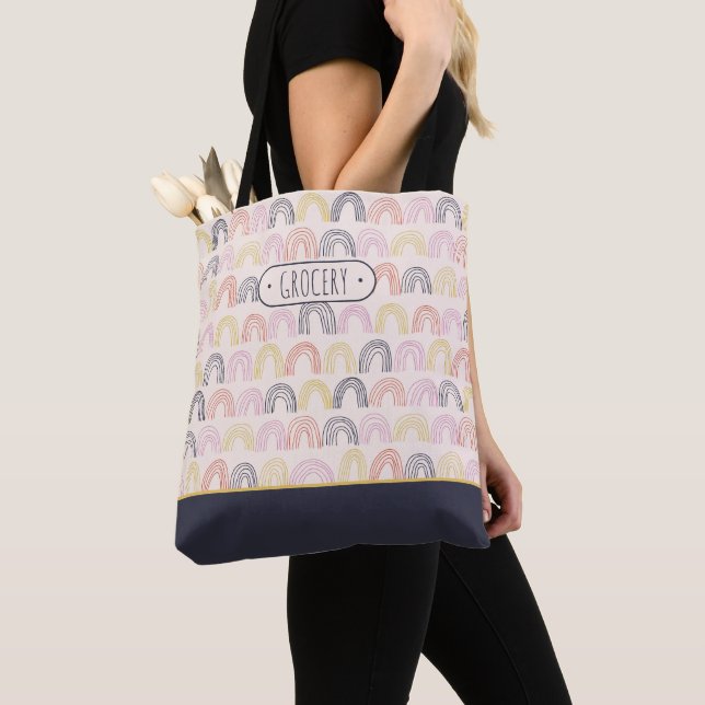 Niedliches Boho Rainbow Grocero Tasche (Von Nahem)