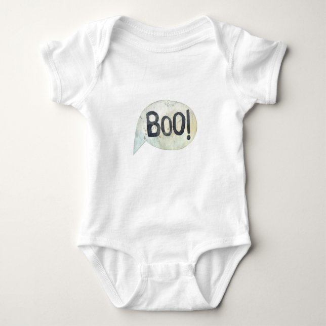 Niedliches Boo Halloween-Kostüm Baby Strampler (Vorderseite)
