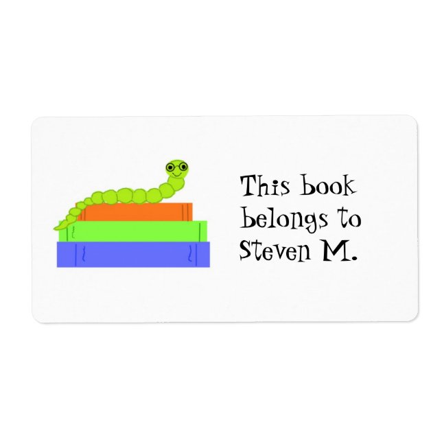 Niedliches Bookworm Buchzeichen (Vorne)