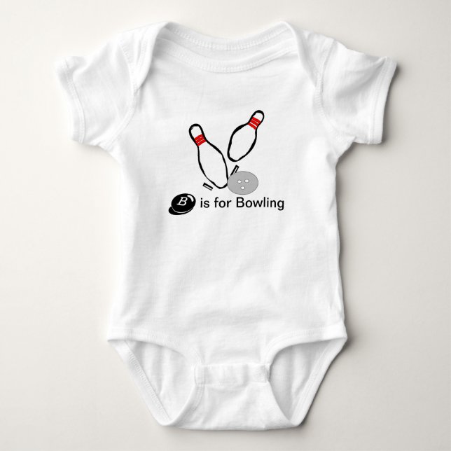 Niedliches Bowlings-Kindert-shirt Baby Strampler (Vorderseite)