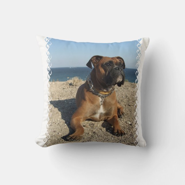 Niedliches Boxer-Hundekissen Kissen (Vorderseite)