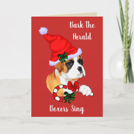 Niedliches Boxer-Hundeweihnachten Feiertagskarte