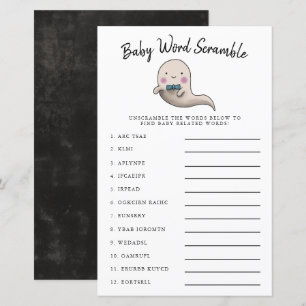 Niedliches Boy Ghost Baby Word Scramble Game