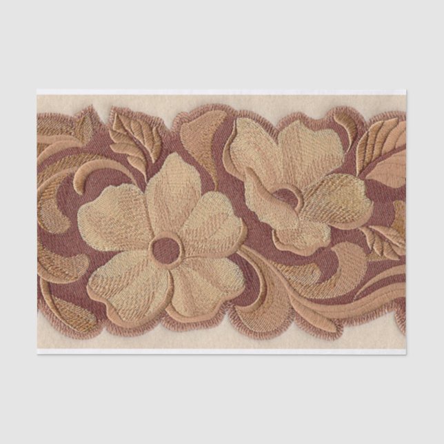niedliches braunes beige Cowgirl-Westernland mit Seidenpapier (Vorderseite)