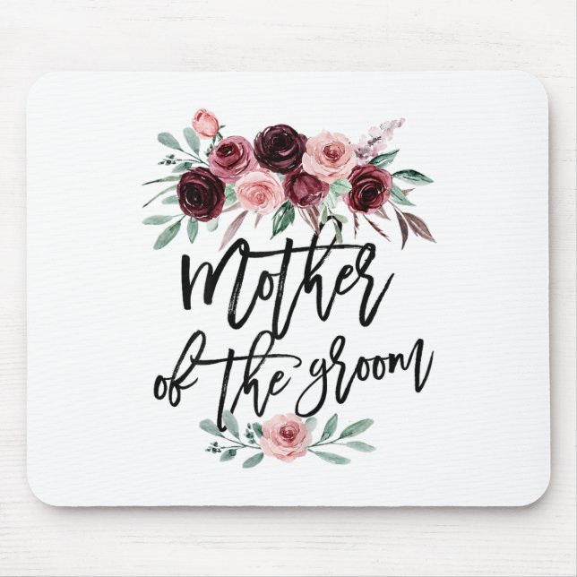 Niedliches Brautparty Hochzeit Blume Design Mutter Mousepad (Vorne)