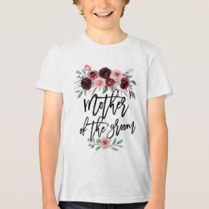 Niedliches Brautparty Hochzeit Blume Design Mutter Tri-Blend Shirt