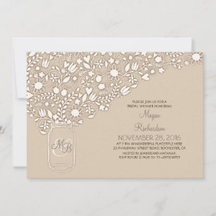 niedliches Brautparty mit floraler Eleganz Einladung