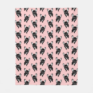 Niedliches brindle Frenchie ist ein Träumer Fleecedecke