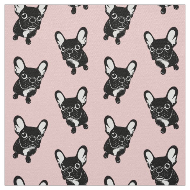 Niedliches brindle Frenchie ist ein Träumer Stoff (Muster)