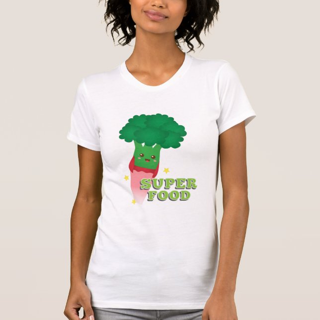 Niedliches Brokkoli-Gemüse, Supernahrung T-Shirt (Vorderseite)