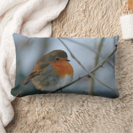 Niedliches Brust-Vogel-Foto Robins rotes Lendenkissen