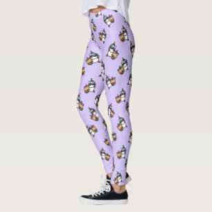 Niedliches Bubble Tee & Unicorn Leggings