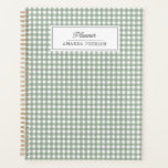 Niedliches Buch Karierter Ideen Planer<br><div class="desc">Niedlich grünes Kariertes Personalisiertes Familienbuch</div>