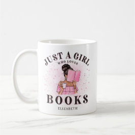 Niedliches Buch Lover Nur ein Mädchen, das Lieben  Kaffeetasse