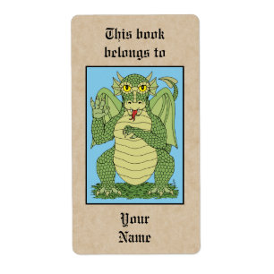 Niedliches Buchzeichen für den grünen Drachen