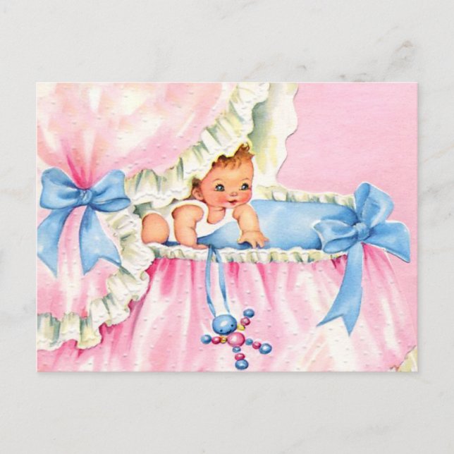 niedliches Budget BABY SHOWER Einladung (Vorderseite)