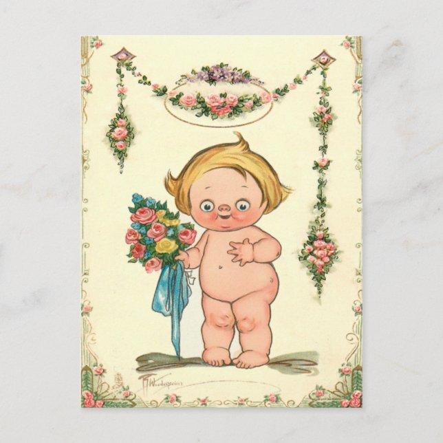 niedliches Budget BABY SHOWER Einladung (Vorderseite)