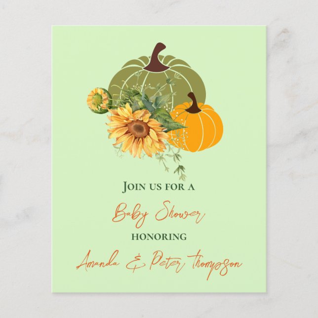 Niedliches Budget Pumpkin Sonnenblumen Gelbe Babyd (Vorderseite)
