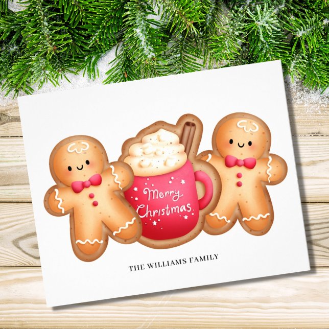 Niedliches Budget Weihnachten Gingerbret Kakaokart Flyer (Von Creator hochgeladen)
