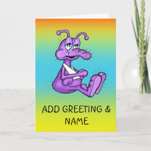 Niedliches Bug Insekt erhält Brunnen Card Karte