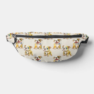 Niedliches Bulldog-Hundsmuster Bauchtasche