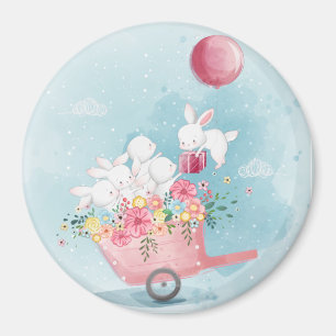 Niedliches Bunnies-Magnet Magnet