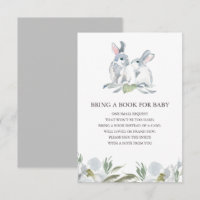 Niedliches Bunny Book für Baby Insert Card