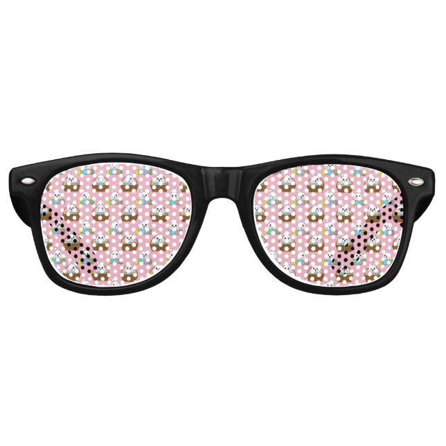 Niedliches Bunny Bunny Colorful Ostereier Hunt Bas Partybrille (Vorderseite)