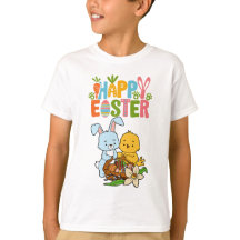 Niedliches Bunny & Chick "Happy Oaster" Kinder T -