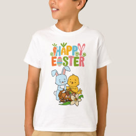 Niedliches Bunny & Chick "Happy Oaster" Kinder T - T-Shirt