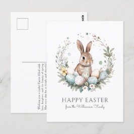 Niedliches Bunny Egge Garland Weinroute Personalis Postkarte