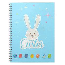 Niedliches Bunny Happy Ostereier Hunt Party Frühja Notizblock