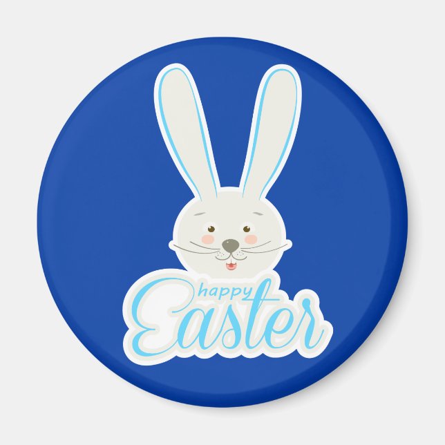 Niedliches Bunny Happy Osterfeier Party Magnet (Vorne)