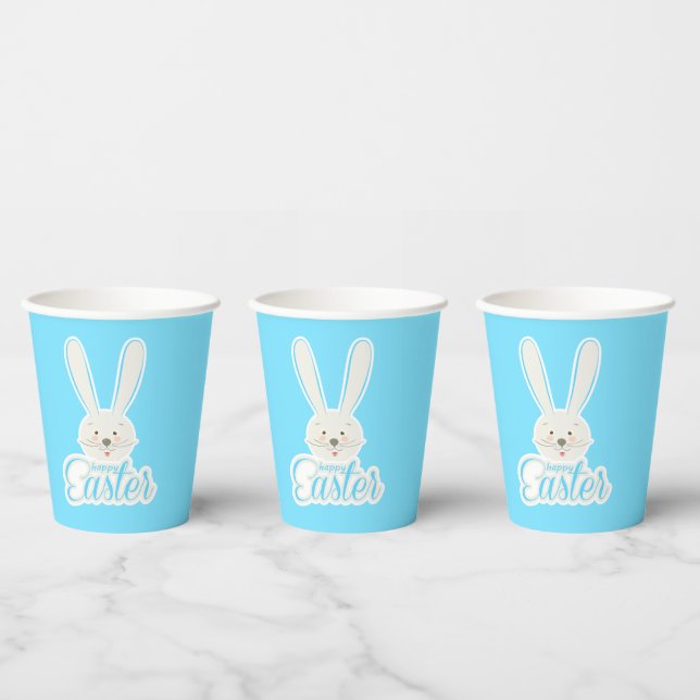 Niedliches Bunny Happy Osterfeier Party Pappbecher (Multi)