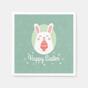Niedliches Bunny mit Ostereis  Papier Napkin Serviette