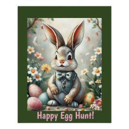 Niedliches Bunny Oaster Glossegenster Poster